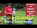 25 Yard Pepper Popper Drill with a GLOCK 41MOS and a Vortex Venom Red Dot