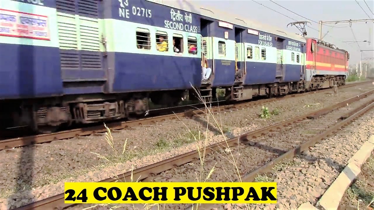 Bhusaval WAP4 Mumbai Lucknow Pushpak Sneak Asangaon