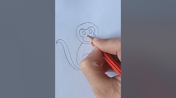 how||🐵how to draw monkey🐒||step by step||बंदर कैसे बनाएं#new#viral#art #easytrick #shorts#ytshorts