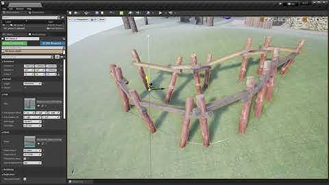 Procedural fence generator blueprint in Unreal Engine