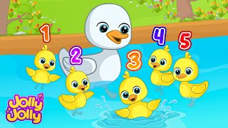 🦆 Five Little Ducks 🦆 Nursery Rhymes + Children's Songs - Kids Songs from Jolly Jolly