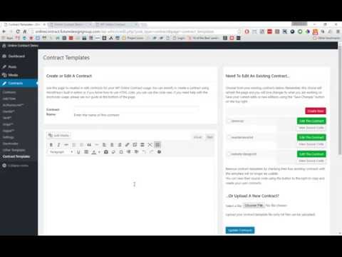 WP Online Contract Plugin Tutorial (Contract Templates)
