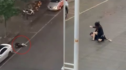 男子当街打女友反被打哭，互殴原因把网友逗翻：这俩都是“人才”