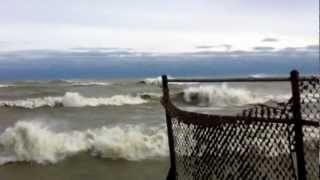 Hurricane Sandy Produces Gigantic Waves On Lake Michigan