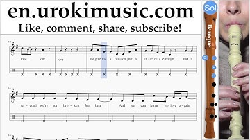 How to Play Recorder B. Pink - Just Give Me A Reason Part#2 Melody School Learn Class Course