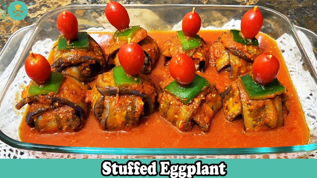 Stuffed Eggplant Recipe In Urdu Hindi | NEW Style Bharwa Baingan Recipe | Ahmed's Family Kitchen