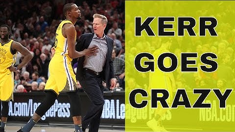 STEVE KERR EJECTED AND FLIPS OUT!!! KEVIN DURANT TO THE RESCUE! MUST WATCH!!!!