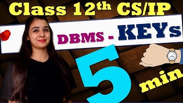 5 Minutes Series | DBMS - KEYS🔥| Fatafat Revision 12 CS/IP | Lovejeet Arora