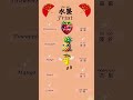 How to read fruit in Chinese!五种夏日必吃水果!柠檬你最爱哪一个?#fruitlovers #learnchinese #水果