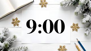 9 Minute Winter Lofi Study Timer ❄️ Cozy Desk, Calm Music for Focus & Classroom Work