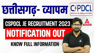 CSPDCL JE Vacancy 2023 |CSPDCL JE Notification Out | Eligibility,Exam Pattern,Vacancy Full Details