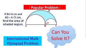 Find the Area of shaded region |International Maths Olympiad Problem |You should solve this #maths