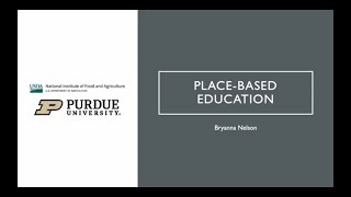 Introduction to Place Based Education