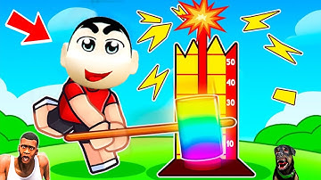 SHINCHAN NOOB vs PRO vs HACKER in STRONGMAN STRIKER ROBLOX with FRANKLIN & CHOP | DREAM SQUAD