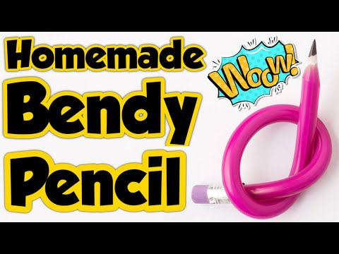 How to make bendy pencil at home, bendy pencil, homemade pencil, old  pencil craft