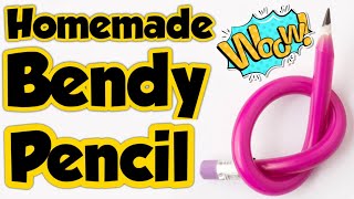 How to make bendy pencil at home, bendy pencil, homemade pencil, old  pencil craft