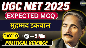मुहम्मद इकबाल : Most Expected MCQs🔥 | 20 Questions | UGC NET 2025 Political Science | IPT