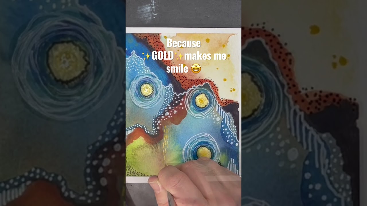 Finishing touches of gold on this little diptych from a few months ago ✨❤️