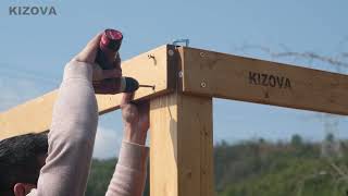 Kizova Double Roof Gazebo Assembly Process