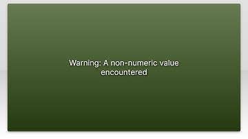 Warning: A non-numeric value encountered