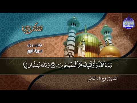 نوادر المجد من سورة الروم للقارئ الشيخ فرج الله الشاذلي HD