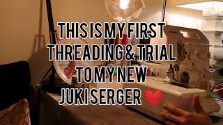 JUKI MO-654DE |Trial and error Threading my new Serger Machine |