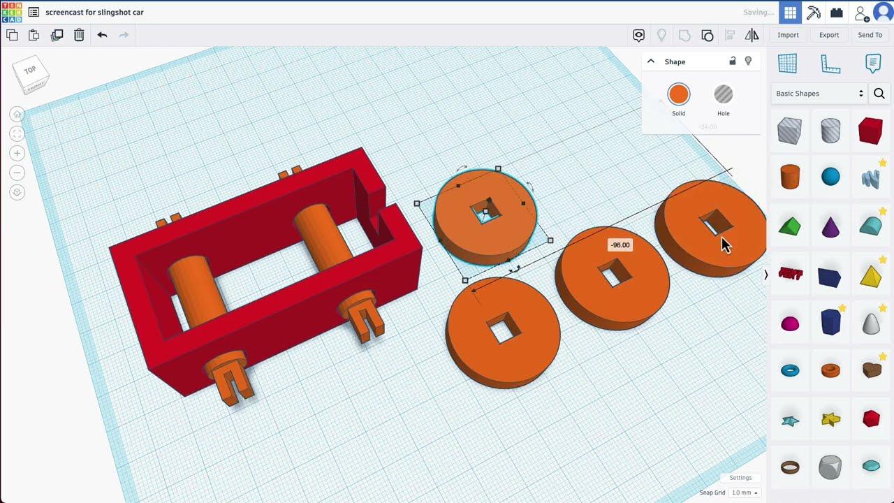 Как спроектировать игрушечную машинку для 3D-печати. ​​Часть 3. Проектирование оси и колёс.