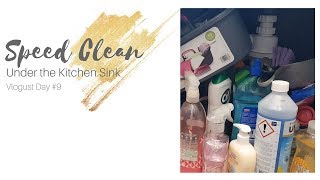 Vlogust Day 9 Speed Cleaning Under The Kitchen Sink.