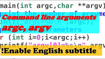 Short lecture 1: Simple C program  - command line arguments