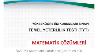 #CEVABIBENDE 2022 TYT MATEMATİK SORU ÇÖZÜMLERİ