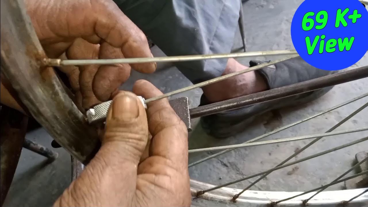 How to Repair Up down Bent Bicycle Rim Bicycle Wheel Alignment in