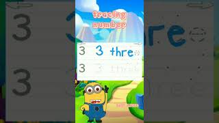 tracing number 3 three | ABC Preschool #tracingnumbers #tracingletters #writingletters