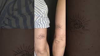 #Freundschaftstattoo #filigran umgesetzt im #Rattattoo #Tattoostudio in #Freiburg.