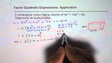Find Surface Area of Rectangular Prism From Polynomial Expression of Volume