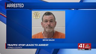 Macon man in custody after a traffic stop in Jones County