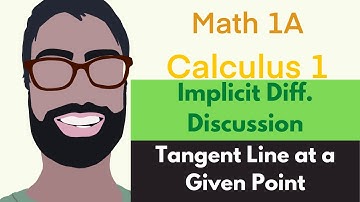3.5 Implicit Differentiation | Discussion Video 1 - Tangent Line at a Point || Calculus 1