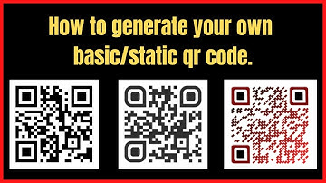 How to generate your own basic/static qr code.