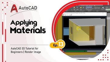 How to Apply Materials in AutoCAD 3D Drawings | AutoCAD 3D Tutorial for Beginners | Render Image