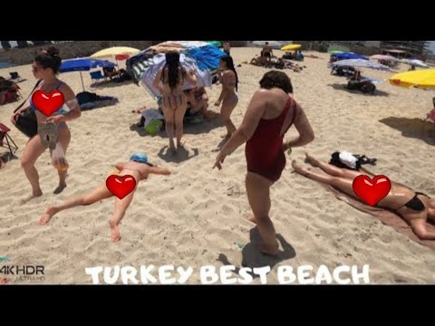 Nude Beach Walk Tour Bikini Beach Turkey K Video Youtube