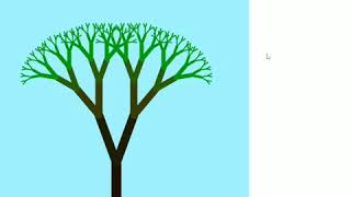 Fractal tree animation using p5.js