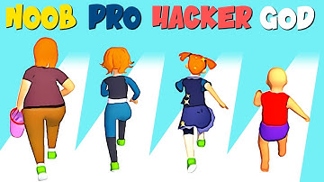 NOOB vs PRO vs HACKER vs GOD in Age Run 3D | GokuNoob