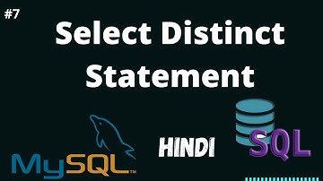 Select Distinct In SQL(Hindi) | Using Distinct In SQL | SQL Tutorial In Hindi