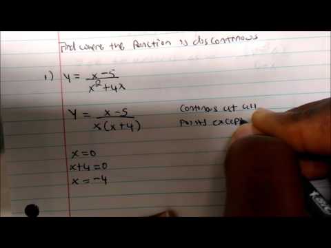 Continuity/Discontinuity of a