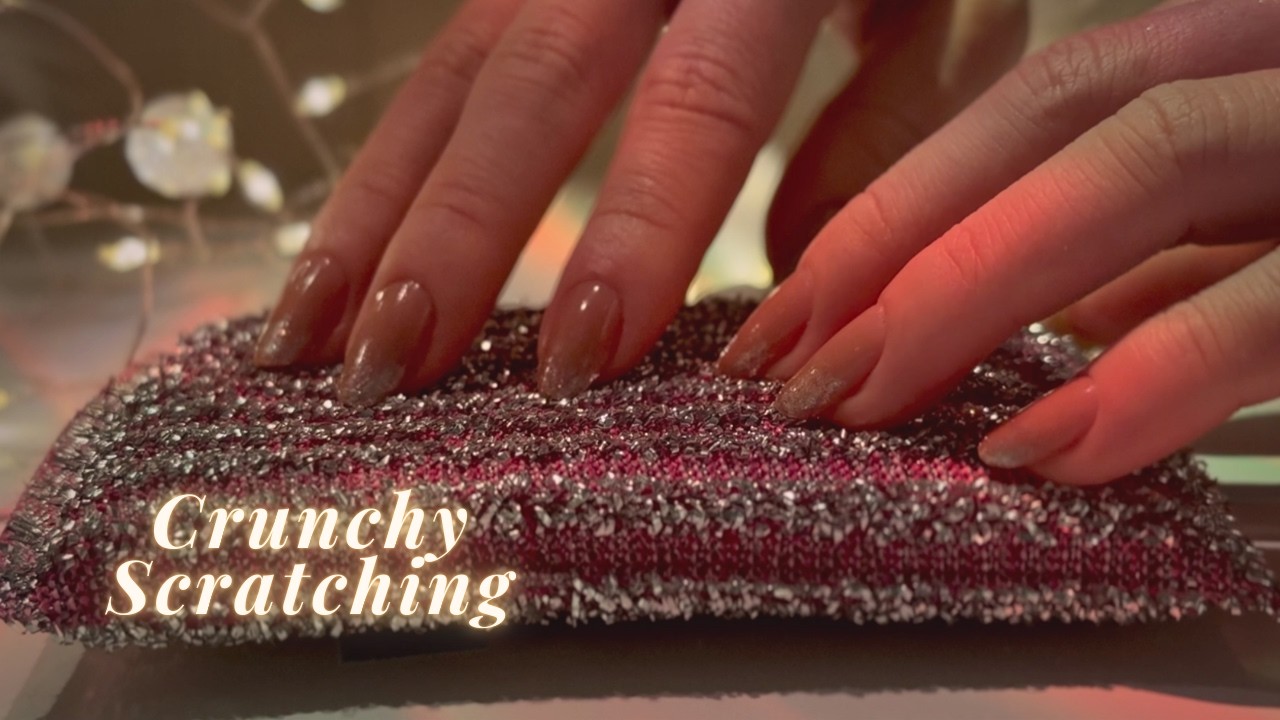 ASMR Crunchy Texture Scratching🫠 Sharp Brain Tingles💫 (with BGM)