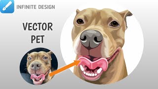 Vector Pet Portrait Tutorial using Phone | Infinite Design