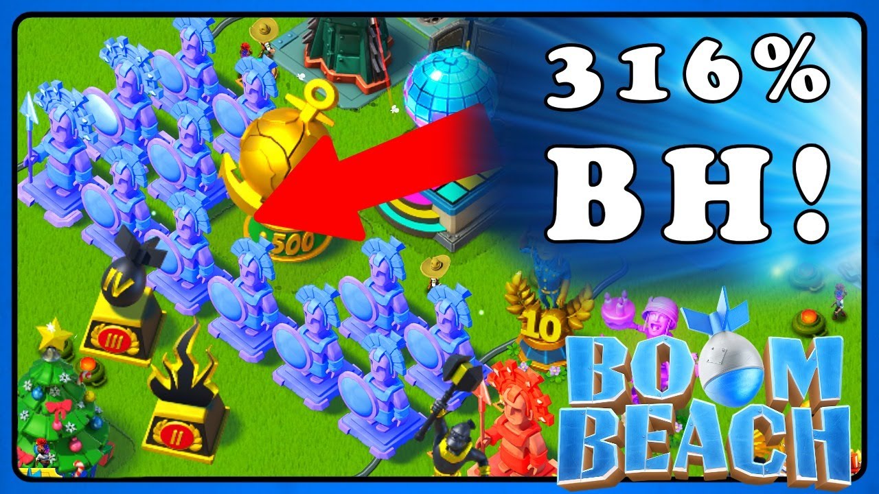 Boom Beach: 316% Building Health. I Went Crazy, Top 16 Global VP Push 2641 VP.
