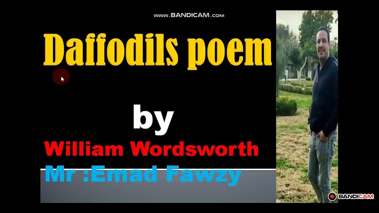 Daffodils by william wordsworth paraphrase ,figures of speech and rhyme