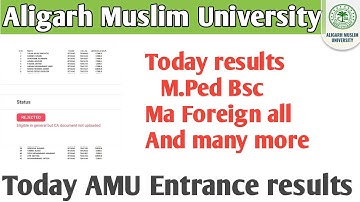 Today AMU Entrance Test results declared today results AMU selected list