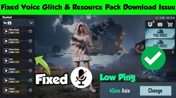 PUBG Mic Glitch | Resource Pack Not Downloading Problem | Voice Glitch - All Problem Solved