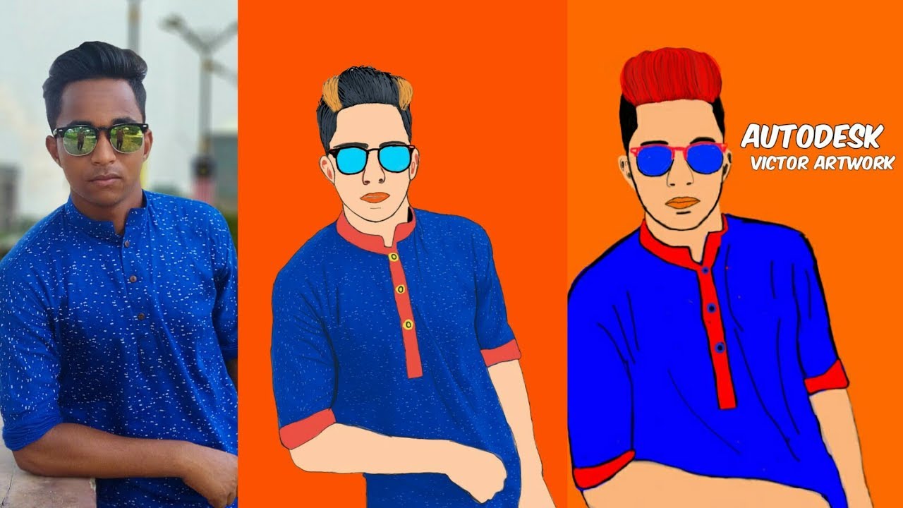 Autodesk Victor Artwork photo Editing | Make a Awesome Victor Artwork Cartoon Character